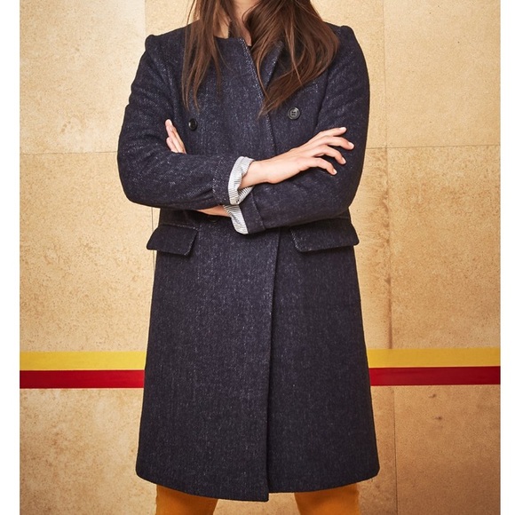 Court & Rowe Blair Coat Blue Double Breasted Twill - Picture 12 of 12